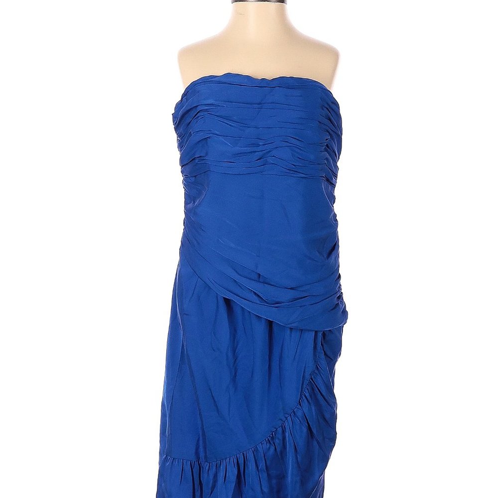 Catherine Malandrino Solid Blue Casual Dress, 10